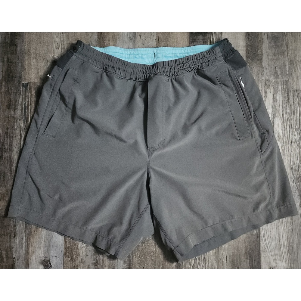 Birddogs Boom Classic Shorts Mens Large Gray Lined Gym Athletic Workout 6.5 Inch